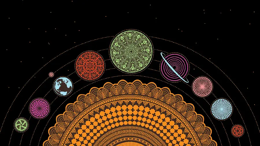 عکس کره های منظومه شمسی با طرح و ادیت خاص برای والپیپر