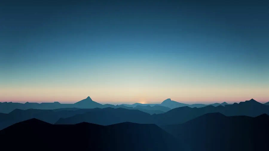 عکس طبیعت زیبای کوهستان با آسمان آبی در یک غروب دل انگیز برای تصویر زمینه