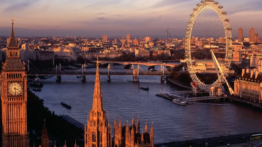 عکس رودخانه تیمز و چرخ و فلک بسیار بلند لندن برای پروفایل