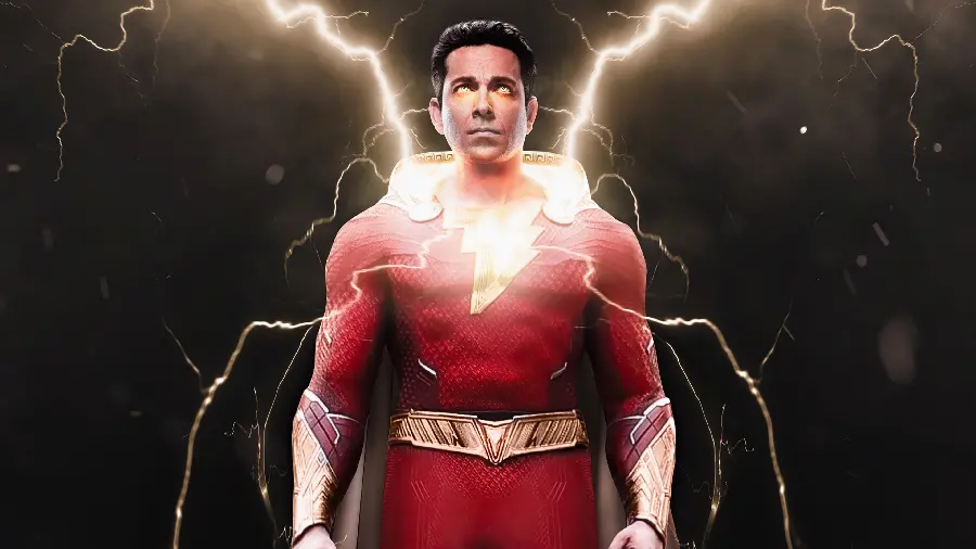 والپیپر شزم Shazam با پس زمینه تیره برای کامپیوتر و لپ تاپ