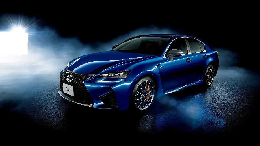 عکس لکسوس جی اس اف Lexus GS F با رنگ آبی برای پس زمینه کامپیوتر