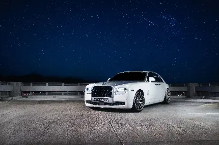 تصویر پس زمینه رولز رویس Rolls Royce با رنگ سفید خاص و جذاب