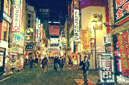 عکس نمای جالب شب های شهر توکیو ژاپن با کیفیت اچ دی