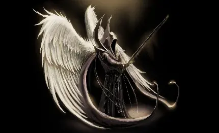 عالی ترین عکس فول اچ دی  فرشته بالدار با بدن فلزی