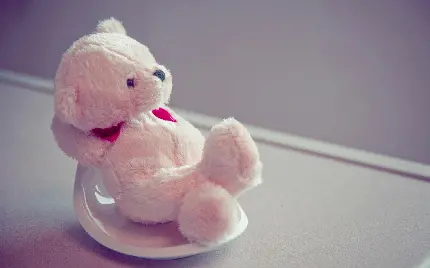 عکس خرس کوچولوی تنها و دوست داشتنی برای هدیه روز ولنتاین