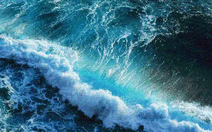 تصویر استوک تماشایی از امواج اقیانوس آبی با کیفیت ویژه HD