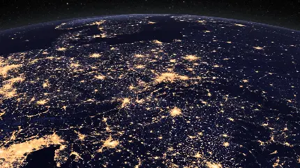 عکس پروفایل شاهکار از کره زمین و روشنایی هایش در شب با کیفیت ویژه