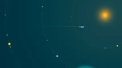 تصویر ساده و خاص منظومه شمسی برای والپیپر و تصویر زمینه ویندوز 11