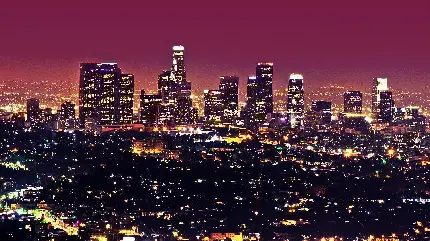 عکس شهر لس آنجلس بزرگترین شهر ایالت کالیفرنیا برای تصویر زمینه لپ تاپ