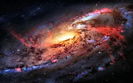 دانلود عکس پروفایل کهکشان با یک ستاره پر نور در مرکز آن با کیفیت عالی