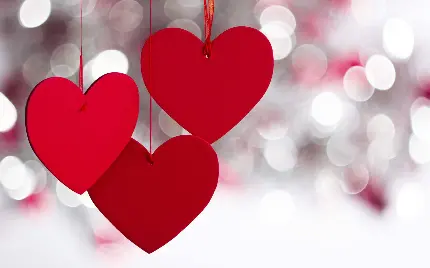 تصویر زمینه از قلب های سرخ برای روز عشق یا ولنتاین