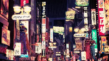 پس زمینه رایگان موبایل شب های شهر توکیو با کیفیت عالی