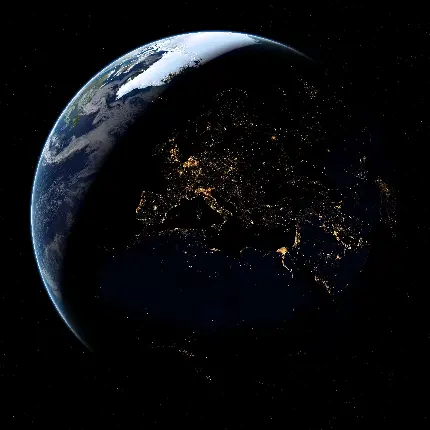 عکس حیرت انگیز از کره زمین در شب با کیفیت بالا