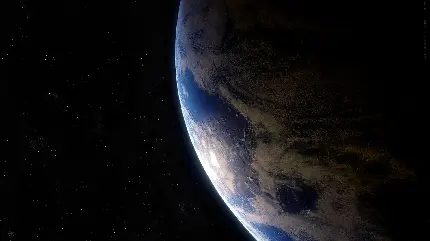 تصویر و عکس خوب واقعی از قسمتی از کره زمین واقعی از ناسا در تاریکی