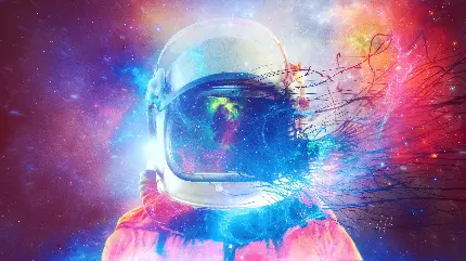 والپیپر و تصویر زمینه فضانورد فانتزی برای ویندوز 11