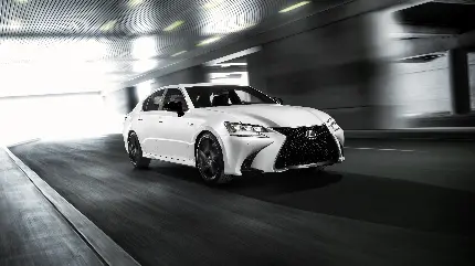 عکس لکسوس جی اس Lexus GS با رنگ سفید برای تصویر زمینه کامپیوتر