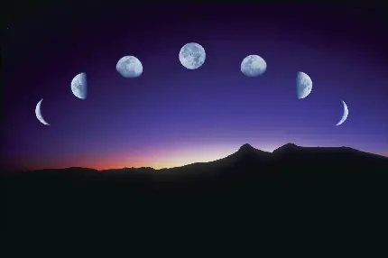عکس جالب و دیدنی از ماه و تغییر اندازه در شبانه روز