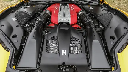 عکس موتور خورجینی V12 یا پیشرانه دوازده سیلندر فراری