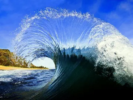 دانلود عکس شکار لحظه از شکوه امواج اقیانوس