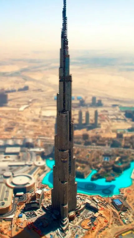 عکس فوق العاده زیبا از برج خلیفه در دبی با کیفیت فول اچ دی برای معماران