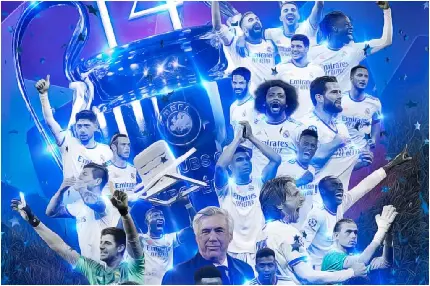 عکس جشن قهرمانی رئال مادرید در لیگ قهرمانان اروپا 2022 برای پست در اینستاگرام