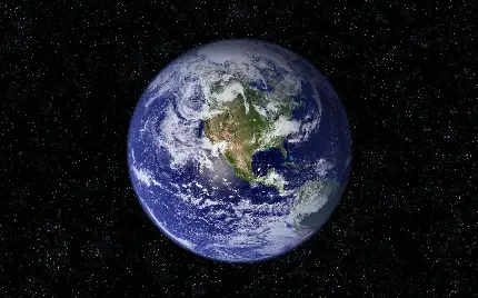 تصویر واقعی رنگ آبی کره زمین با کیفیت عالی از ناسا