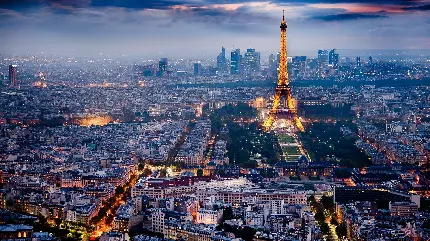 تصویری از شب های پاریس شهر نورانی فرانسه با کیفیت HD
