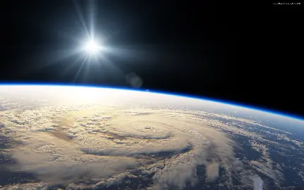 پس زمینه بسیار زیبا از عکس واقعی از کره زمین از ناسا