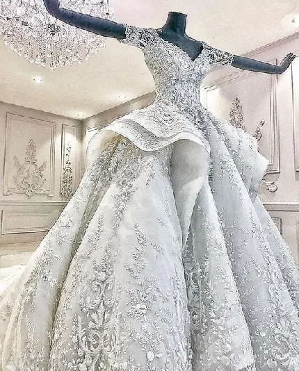 عکس لباس عروس خوشگل با جواهرات بسیار زیبا و شیک با کیفیت بالا