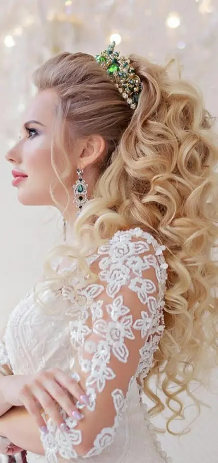 عکس مدل موی عروس خوشگل و جذاب با تاج رویایی