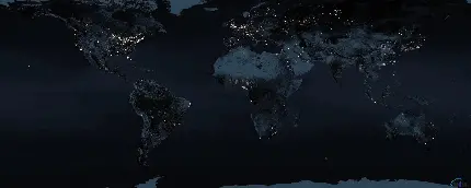 تصویر گرافیکی ویژه زمین از بالا در شب مناسب ساخت عکس نوشته