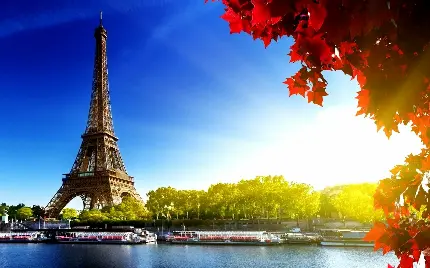 عکس دیدنی شهر بسیار زیبای پاریس و برج ایفل برای تصویر زمینه دسکتاپ