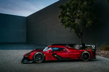عکس خودرو زیبا با رنگ بندی قرمز مزدا Mazda ژاپنی