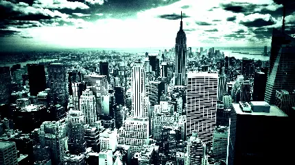 عکس با افکت ساختمان امپایر استیت نیویورک 