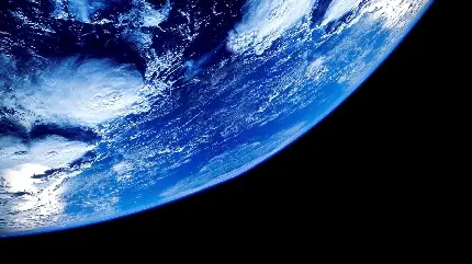 پس زمینه عکس باکیفیت خوب از گوشه راست کره زمین واقعی آبی روشن از ناسا