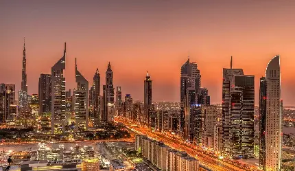 والپیپر شهر دبی در امارات متحده عربی برای بک گراند مانیتور کامپیوتر