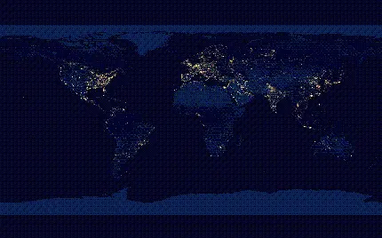 دانلود عکس هوایی زمین در شب از یک زاویه رویایی برای والپیپر ویندوز 11