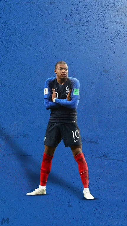 عکس خوشحالی کیلیان امباپه در تیم ملی فرانسه