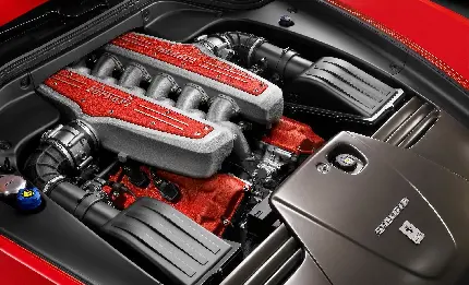 عکس موتور ماشین فراری 599 GTB با کیفیت بالا