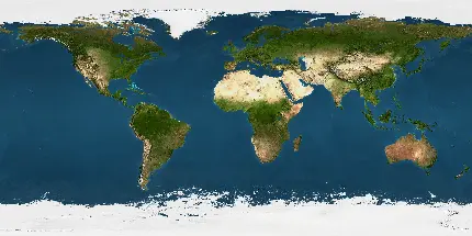 تصویر نقشه اقیانوس های جهان از بالا با کیفیت فوق العاده