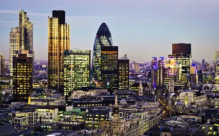 عکس شهر لندن با ساختمان های آسمان خراش و معروف