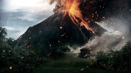 عکس فوران و لحظه انفجار کوه آتش فشان با کیفیت 4K