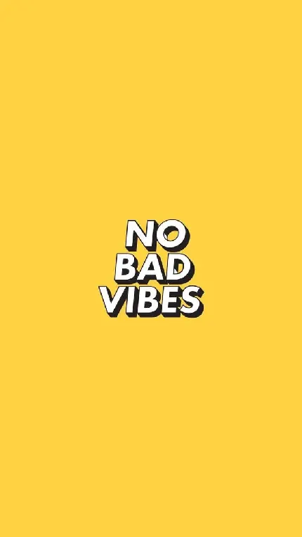 پس زمینه اچ دی زرد فانتزی با مفهوم شاد NO BAD VIBES