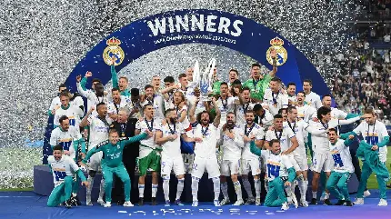 عکس جشن قهرمانی رئال مادرید در لیگ قهرمانان اروپا 2022