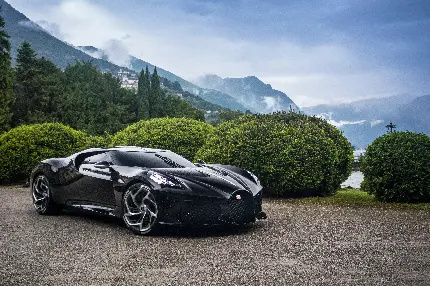 عکس خفن و لاکچری ماشین بوگاتی Bugatti با رنگ مشکی براق