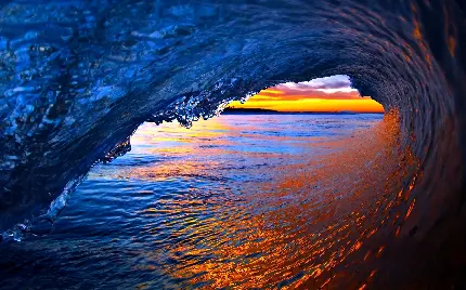 دانلود بک گراند فوق العاده زیبا طبیعت امواج اقیانوس