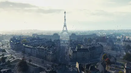 بک گراند برج ایفل پاریس با کیفیت 6K مخصوص کامپیوتر