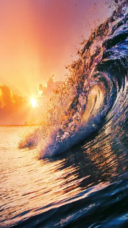 دانلود عکس زیبا و دیدنی از اقیانوس هنگام غروب آفتاب