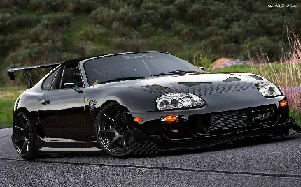 دانلود پس زمینه تویوتا سوپرا مشکی Toyota Supra Black Wallpaper