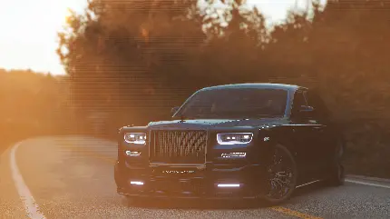 تصویر ماشین اسپرت خفن رولز رویس Rolls Royce با رنگ مشکی متالیک